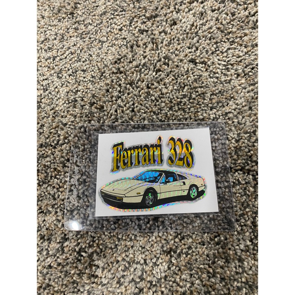 Vintage Ferrari 328 Holographic Sticker Prism Decal Kodak Paper Retro Car 4x2.5